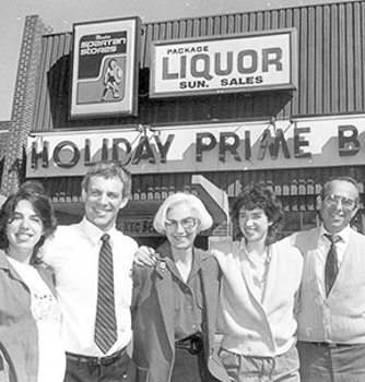 Holiday Market Employees outside of Market in the 1960's